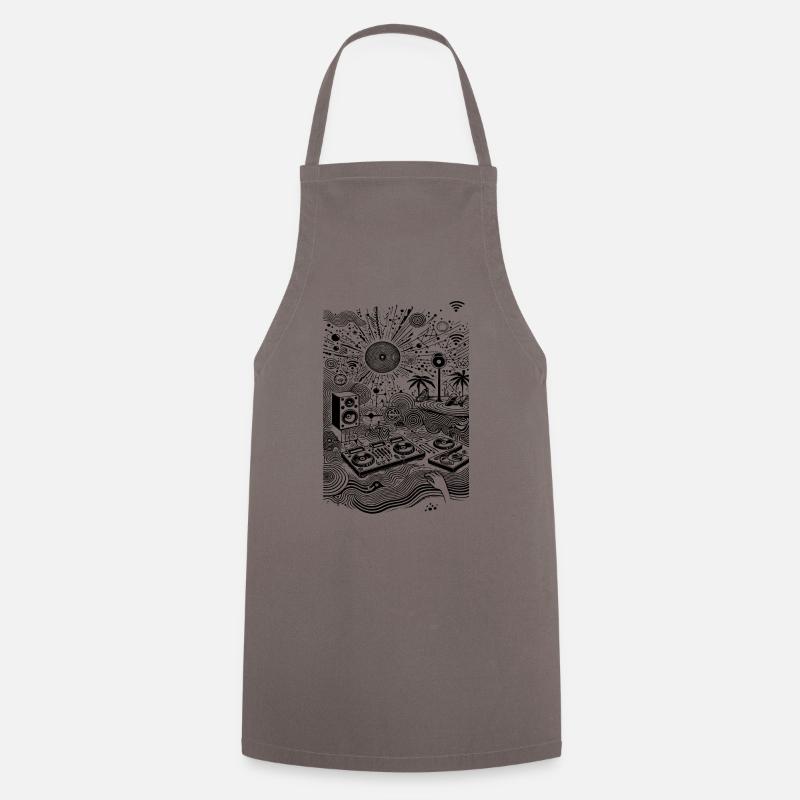 Cosmic DJ Beach Vibes Blk - Tablier de cuisine - gris