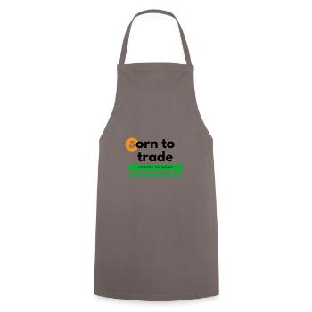 Né pour le commerce - Tablier de cuisine - gris - Devant - AI Model Male 185 dark (185cm)
