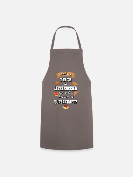 BĂ€cker backen BĂ€ckerin Hobby BĂ€cker Geschenkidee - KochschĂŒrze - Grau