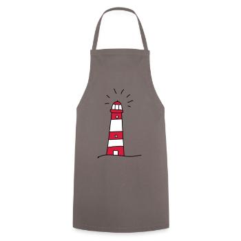 lighthouse - Cooking Apron - grey - Front - AI Model Male 185 dark (185cm)