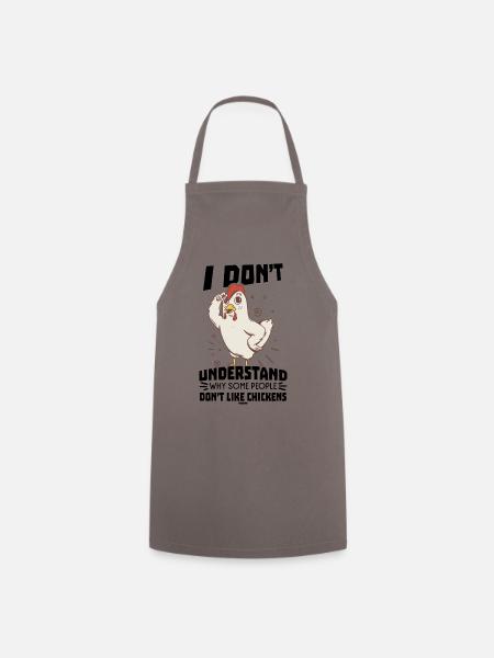 Huhn Bauernhof Geflügel Hahn Hühner Geschenk - Kochschürze - Grau