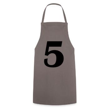 5 - Kochschürze - Grau - Vorne - AI Model Male 185 dark (185cm)