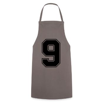 9 nombre de maillots - Tablier de cuisine - gris - Devant - AI Model Male 185 dark (185cm)