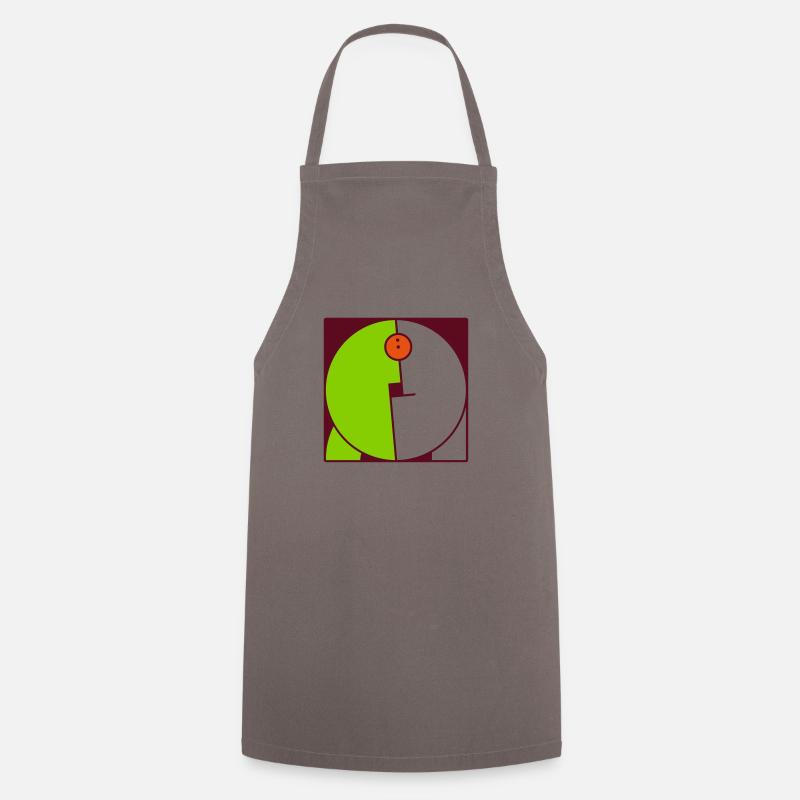 Pair 2, combinable with partner motif - Cooking Apron - grey