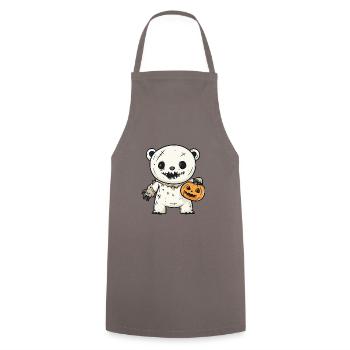 Eisbär Halloween Comic Lustig - Kochschürze - Grau - Vorne - AI Model Male 185 dark (185cm)