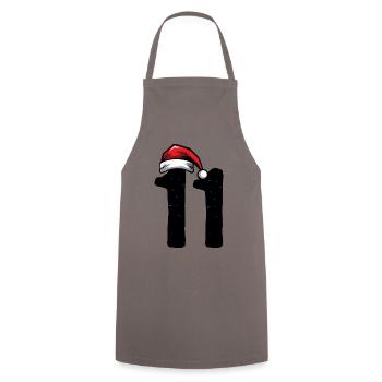11 Numéro Noël - Tablier de cuisine - gris - Devant - AI Model Male 185 dark (185cm)