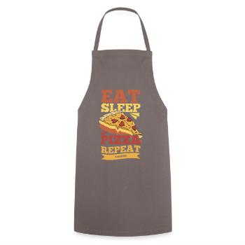 Manger Sleep Pizza Répéter - Tablier de cuisine - gris - Devant - AI Model Male 185 dark (185cm)