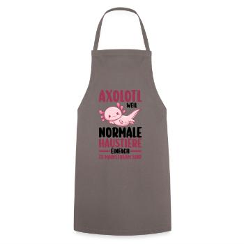 Axolotl - Cooking Apron - grey - Front - AI Model Male 185 dark (185cm)
