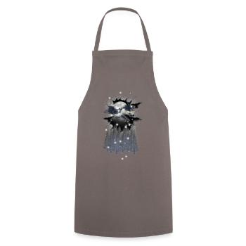Halloween Forest Ravens Moon Mystical Nature Birds - Cooking Apron - grey - Front - AI Model Male 185 dark (185cm)