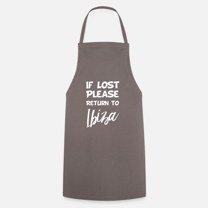If lost - Ibiza - Cooking Apron - grey