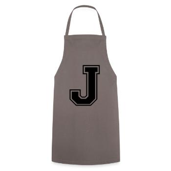j - Cooking Apron - grey - Front - AI Model Male 185 dark (185cm)