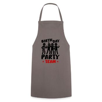 Birthday Party Team - Cooking Apron - grey - Front - AI Model Male 185 dark (185cm)
