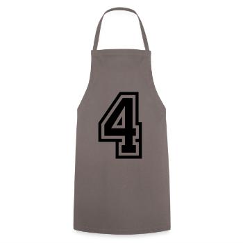 Symbole à 4 chiffres - Tablier de cuisine - gris - Devant - AI Model Male 185 dark (185cm)
