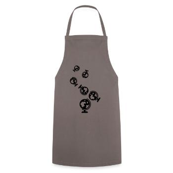 Globus symbol icon - Kochschürze - Grau - Vorne - AI Model Male 185 dark (185cm)