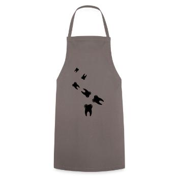 Zahn icon symbol - Kochschürze - Grau - Vorne - AI Model Male 185 dark (185cm)