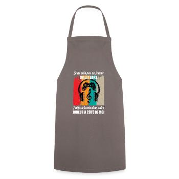 je ne suis pas un joueur solitaire maillot geek - Tablier de cuisine - gris - Devant - AI Model Male 185 dark (185cm)