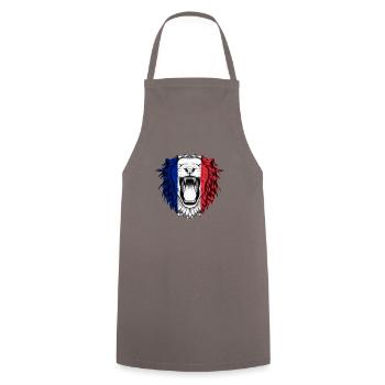 France - Tablier de cuisine - gris - Devant - AI Model Male 185 dark (185cm)