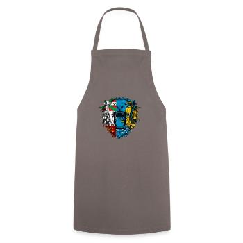 St. Pierre and Miquelon - Cooking Apron - grey - Front - AI Model Male 185 dark (185cm)