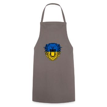 Ukraine - Cooking Apron - grey - Front - AI Model Male 185 dark (185cm)