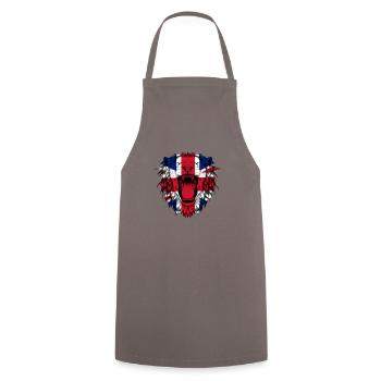 Great Britain - Cooking Apron - grey - Front - AI Model Male 185 dark (185cm)