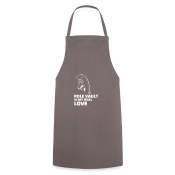 Ich Liebe Stabhochsprung - Kochschürze - Grau - Vorne - AI Model Male 185 dark (185cm)