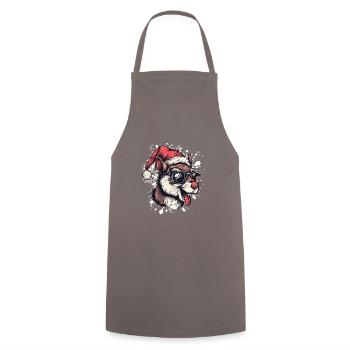 Squirrel Christmas Funny - Cooking Apron - grey - Front - AI Model Male 185 dark (185cm)