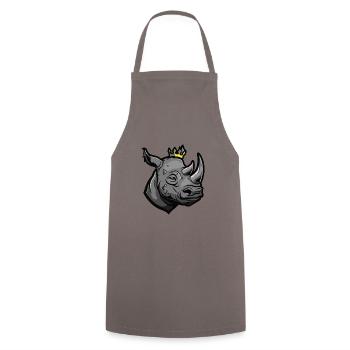 Couronne de tête de rhinocéros - Tablier de cuisine - gris - Devant - AI Model Male 185 dark (185cm)