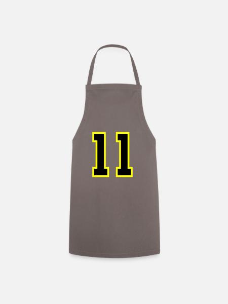 11 Numero Maglia - Grembiule da cucina - grigio