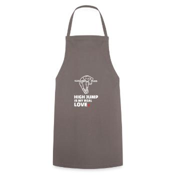 I love high jump - Cooking Apron - grey - Front - AI Model Male 185 dark (185cm)