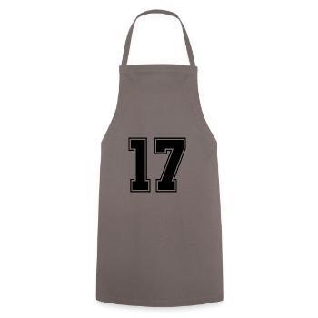 17 nombre de maillots - Tablier de cuisine - gris - Devant - AI Model Male 185 dark (185cm)