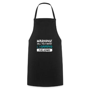 gamer gaming gamble gift idea saying - Cooking Apron - black - Front - AI Model Male 185 dark (185cm)