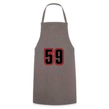 59 Number Symbol - Cooking Apron - grey - Front - AI Model Male 185 dark (185cm)