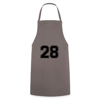 28 nombre de maillots - Tablier de cuisine - gris - Devant - AI Model Male 185 dark (185cm)