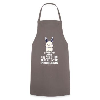 Lapin rongeur Lapin Pet - Tablier de cuisine - gris - Devant - AI Model Male 185 dark (185cm)
