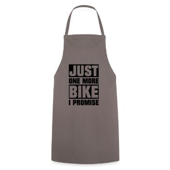 just one more bike - Kochschürze - Grau - Vorne - AI Model Male 185 dark (185cm)