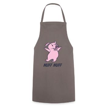 Costume dabbing pig nuff nuff nuff - Cooking Apron - grey - Front - AI Model Male 185 dark (185cm)