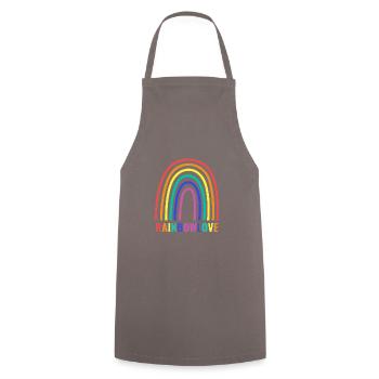 Love is Love - Cooking Apron - grey - Front - AI Model Male 185 dark (185cm)