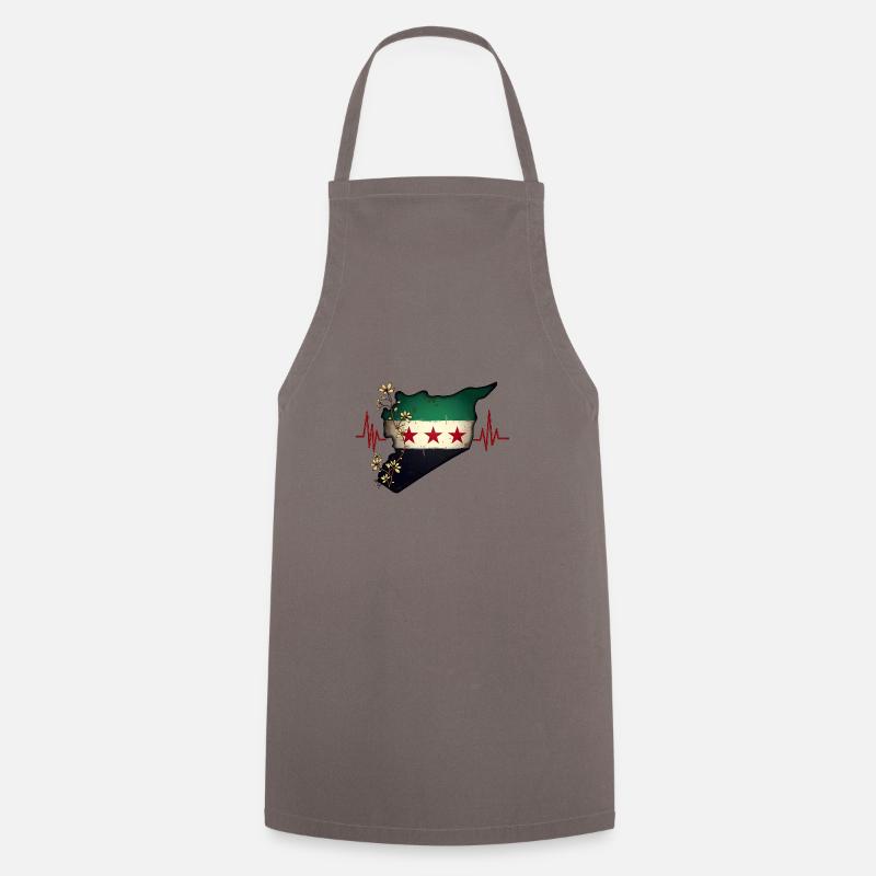 Drapeau de la Syrie libre - Drapeau de la Syrie - Centre de table - Tablier de cuisine - gris