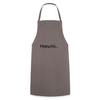 hatschi... gsundheit..schwitzerdütsch - Kochschürze - Grau - Vorne - AI Model Male 185 dark (185cm)