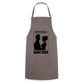Hochzeitspaar Game Over Brautpaar Jga - Kochschürze - Grau - Vorne - AI Model Male 185 dark (185cm)
