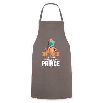 Roi Prince Grenouille - Tablier de cuisine - gris - Devant - AI Model Male 185 dark (185cm)