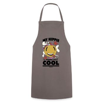 funny hippie - Cooking Apron - grey - Front - AI Model Male 185 dark (185cm)