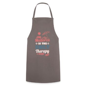 Majorque est la seule thérapie dont j’ai besoin - Tablier de cuisine - gris - Devant - AI Model Male 185 dark (185cm)