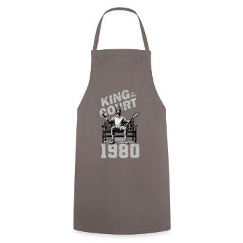 Chemise de tennis Homme 44e anniversaire 1980 - Tablier de cuisine - gris - Devant - AI Model Male 185 dark (185cm)