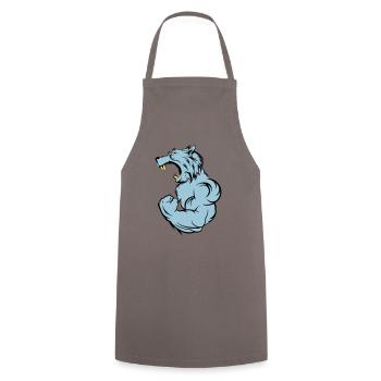 wolf_beast_2 - Tablier de cuisine - gris - Devant - AI Model Male 185 dark (185cm)