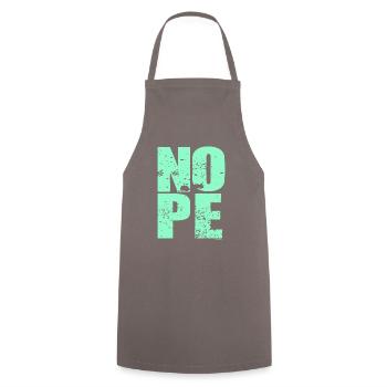 NOPE - sei kein ja-Sager! - Kochschürze - Grau - Vorne - AI Model Male 185 dark (185cm)