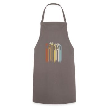 Retro Cat Dad Cat Dad with Sleeping Cats - Cooking Apron - grey - Front - AI Model Male 185 dark (185cm)