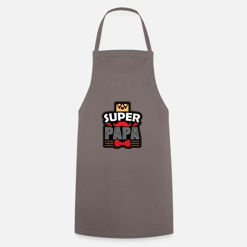SUPER PAPA - Tablier de cuisine - gris