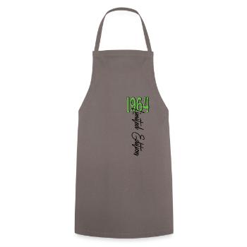 1964 Vintage anniversaire drôles dictons - Tablier de cuisine - gris - Devant - AI Model Male 185 dark (185cm)
