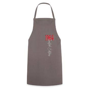 1964 Vintage anniversaire drôles dictons - Tablier de cuisine - gris - Devant - AI Model Male 185 dark (185cm)